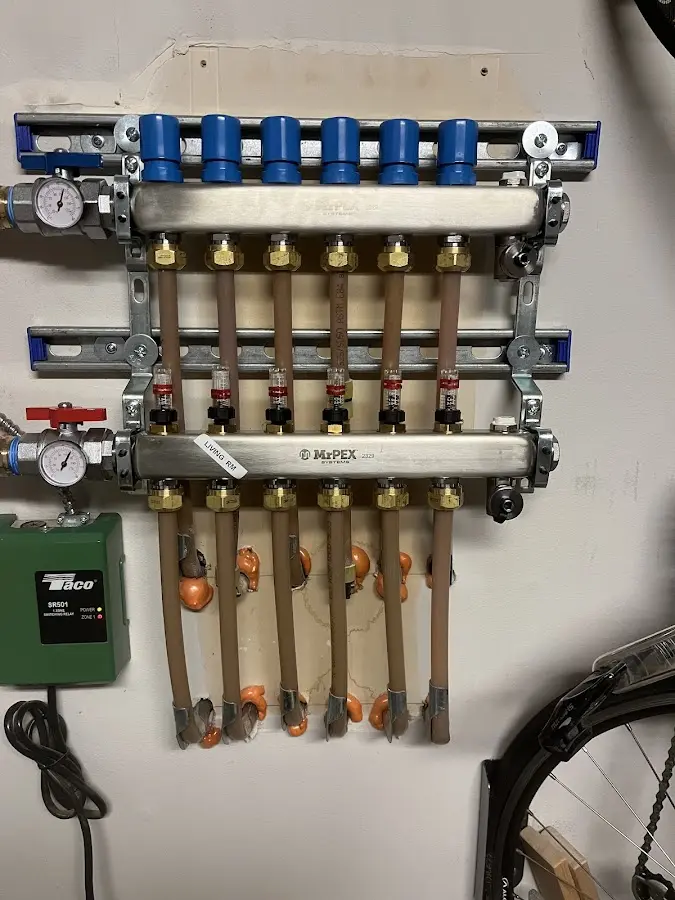 Plumber performing Gas Line Installation at a residential property in Sunbury